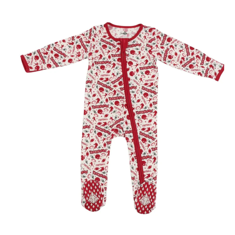 Red and White Football Romper - BIG FRENCHIES