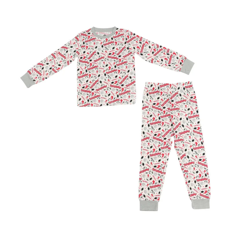 Maroon and Gray Football Pajamas - BIG FRENCHIES