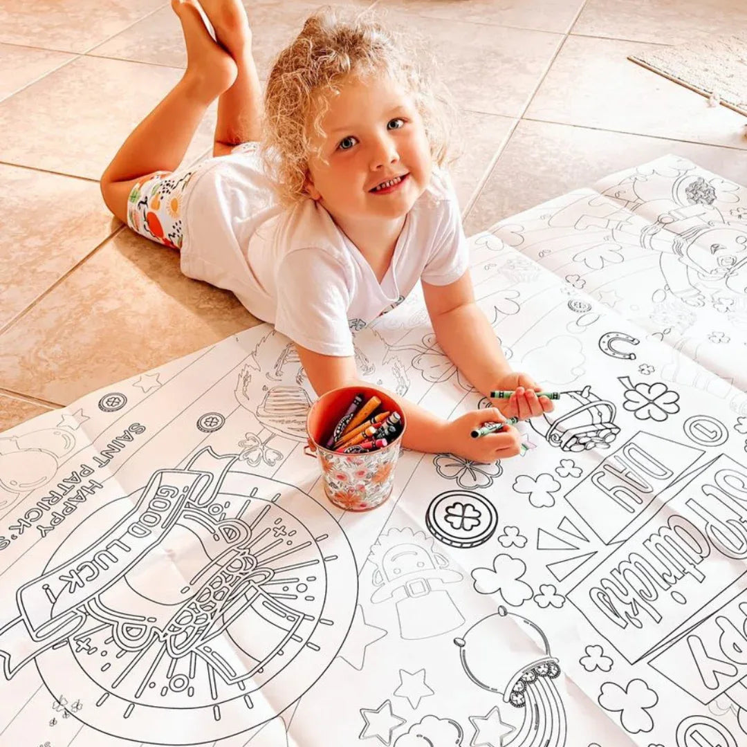 St. Patrick's Day Coloring Tablecloth - BIG FRENCHIES