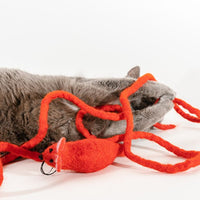 Catch a Mouse by the Tail - Wool Cat Toy