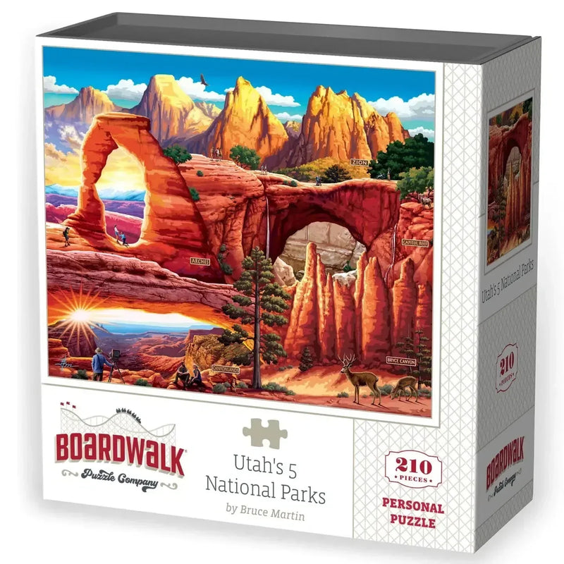 Utah's 5 National Parks 210 Piece Jigsaw Puzzle Boardwalk - BIG FRENCHIES