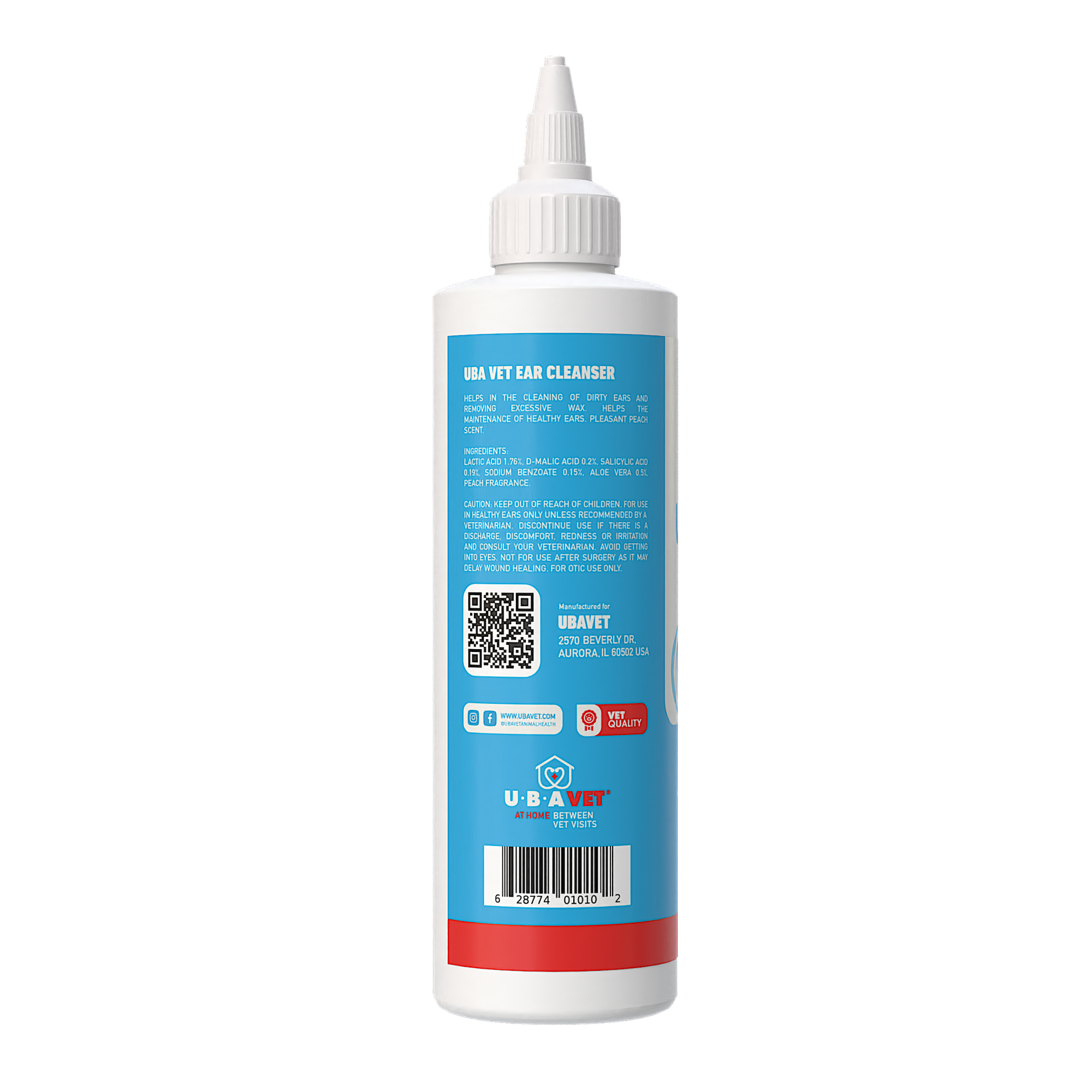 UBAVET Vet Ear Cleansing Solution for Dogs & Cats – (4 fl oz / 120ml) - BIG FRENCHIES
