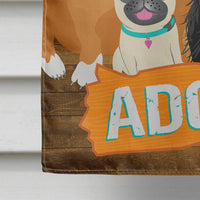 Adopt Pets Adoption House Flag 28x40 Porch Sleeve Pole Decorative Outside Yard Banner Artwork Wall Hanging, Polyester