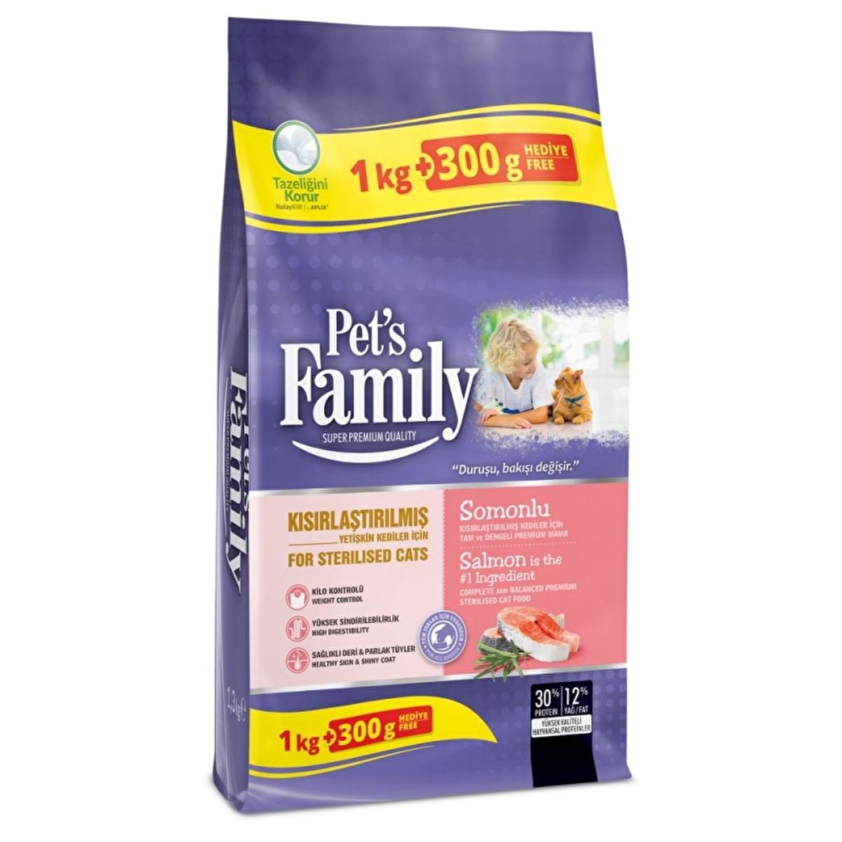 Pet's Family Salmon Adult Neutered Cat Food - High-Quality Nutrition for Your Feline Friend