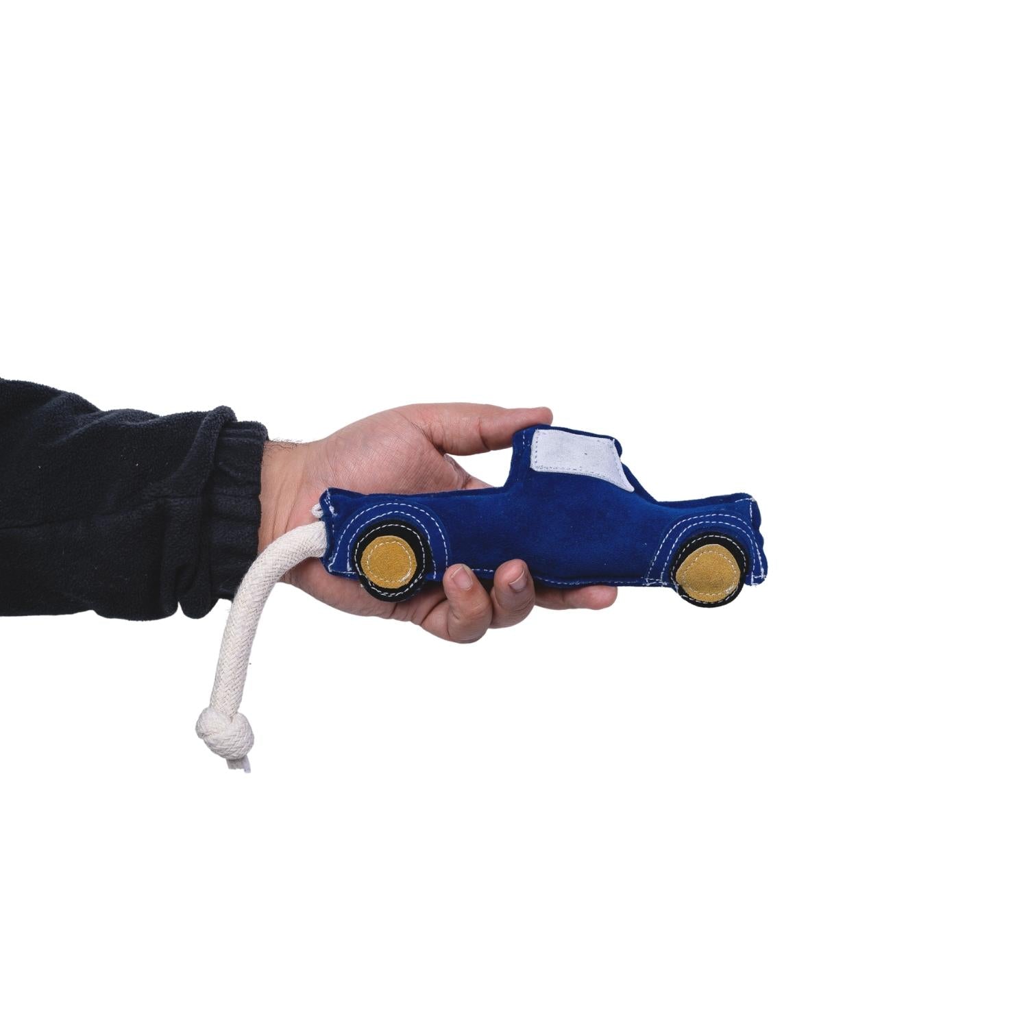 Country Living Faux Leather Blue Pickup Truck Dog Chew Toy, Durable, Safe and Non-Toxic - BIG FRENCHIES