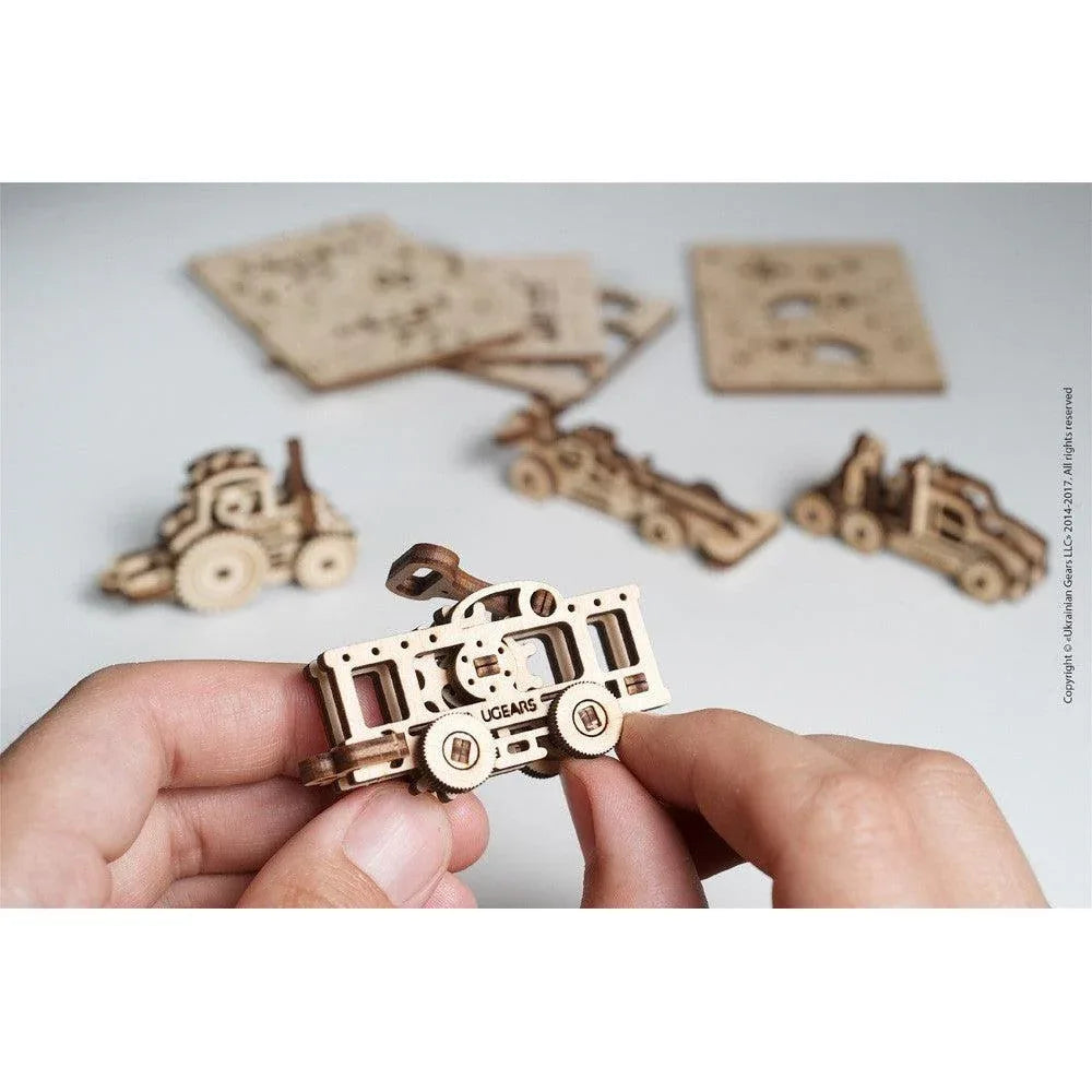 Vehicle Fidgets Set of 4 3D Wood Model Kit UGEARS - BIG FRENCHIES