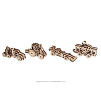 Vehicle Fidgets Set of 4 3D Wood Model Kit UGEARS