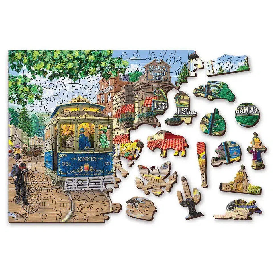 Victorian Street 200 Piece Wood Jigsaw Puzzle Wooden City