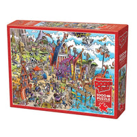 Viking Village Doodle Town 1000 Piece Jigsaw Puzzle Cobble Hill
