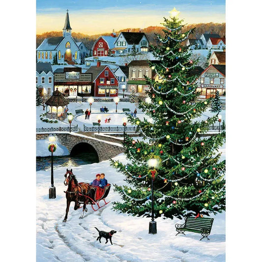 Village Tree 1000 Piece Jigsaw Puzzle Jack Pine