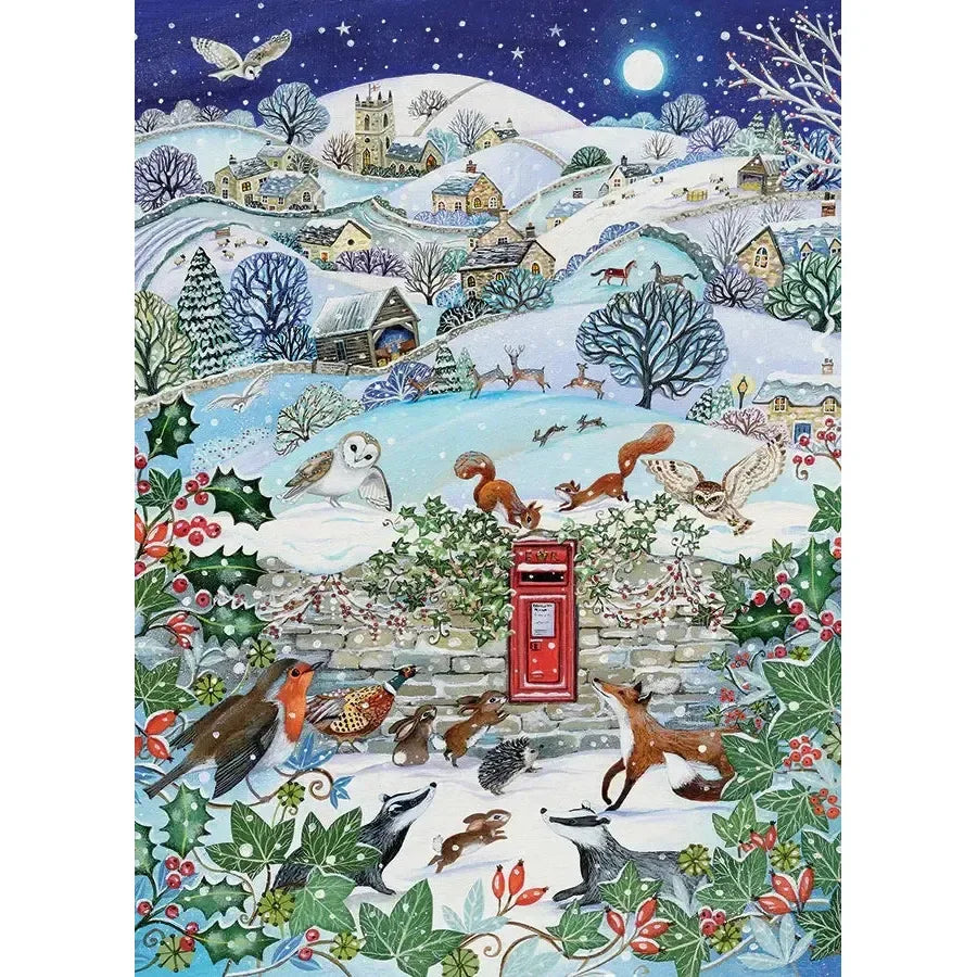 Village on a Winter Night 1000 Piece Jigsaw Puzzle Cobble Hill - BIG FRENCHIES
