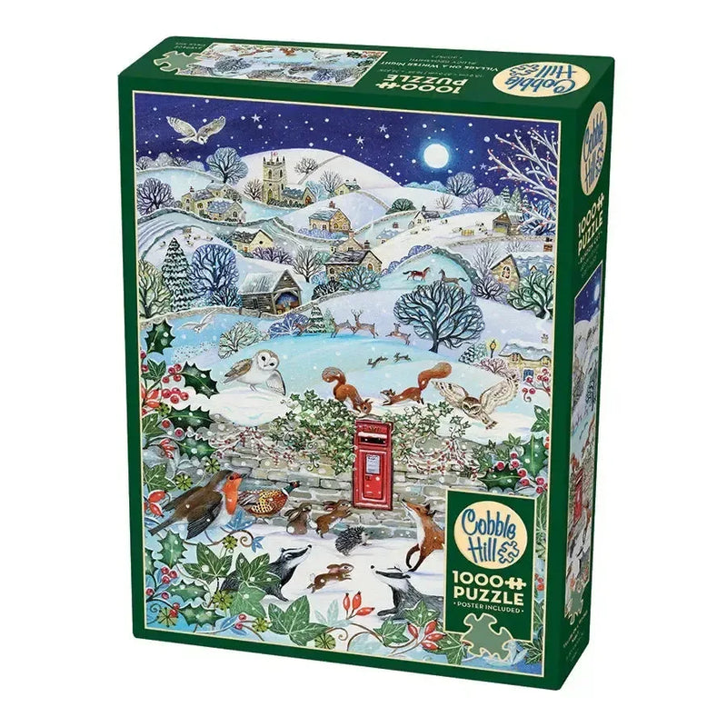 Village on a Winter Night 1000 Piece Jigsaw Puzzle Cobble Hill - BIG FRENCHIES
