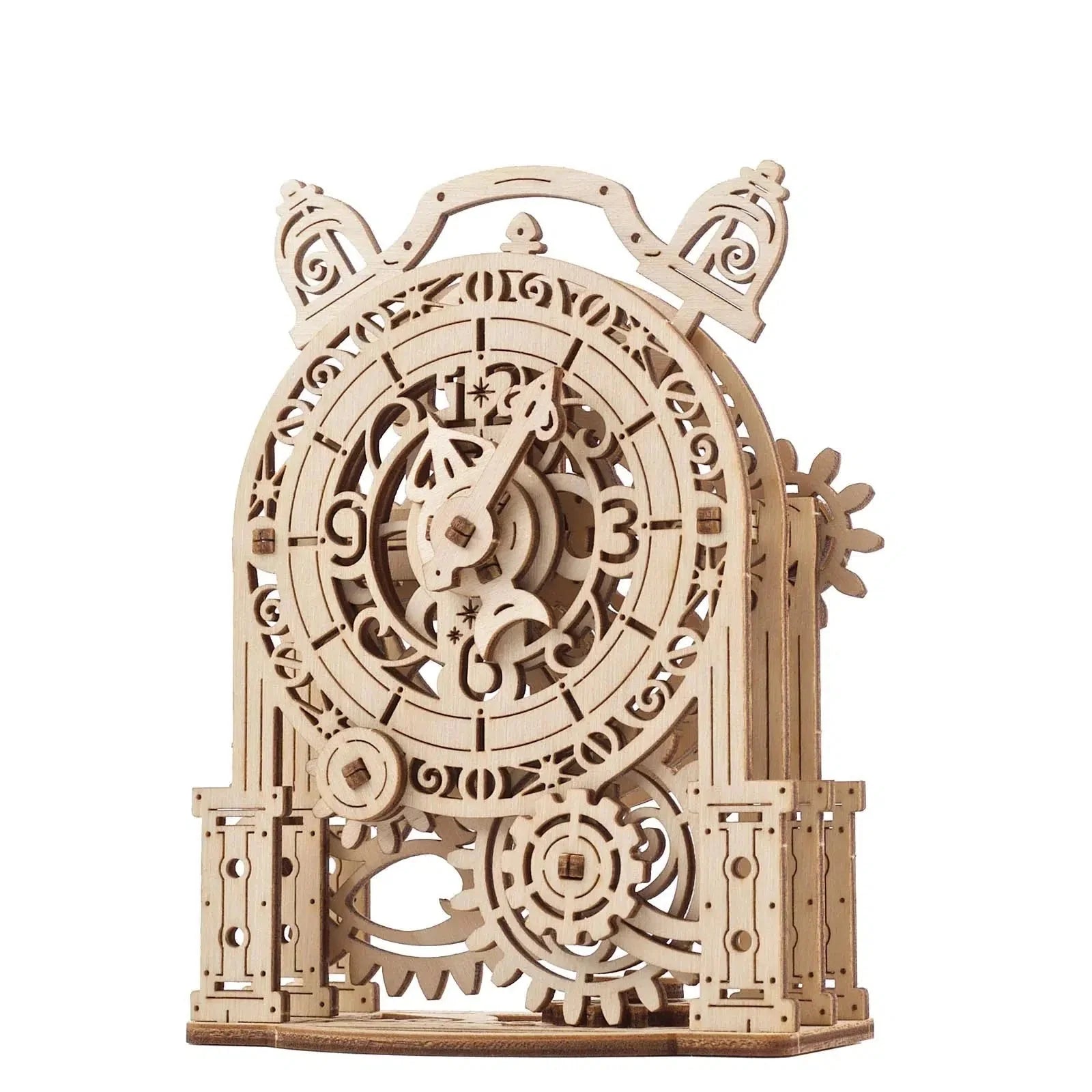 Vintage Alarm Clock 3D Wood Model Kit UGEARS
