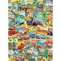 Vintage Travel Collage 1000 Piece Jigsaw Puzzle Eurographics