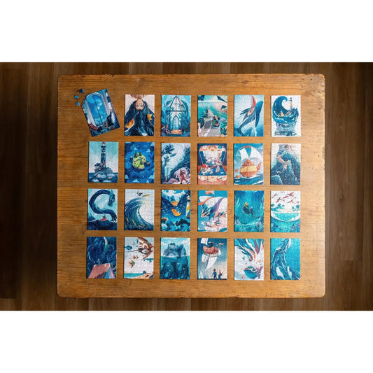 Voyage & Wonders Set of 24 99 Piece Mini Jigsaw Puzzles Trevell