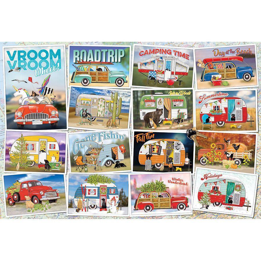 Vroom Vroom 2000 Piece Jigsaw Puzzle Cobble Hill - BIG FRENCHIES