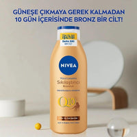 Nivea Nivea Q10 Firming & Tanning Body Lotion - Moisturizing, Sunless Tan, Firming Body Care for Fair to Medium Skin Tones