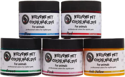 WELYEME Permanent Pet Hair Dye for Dogs, Bright Professional Color Kit