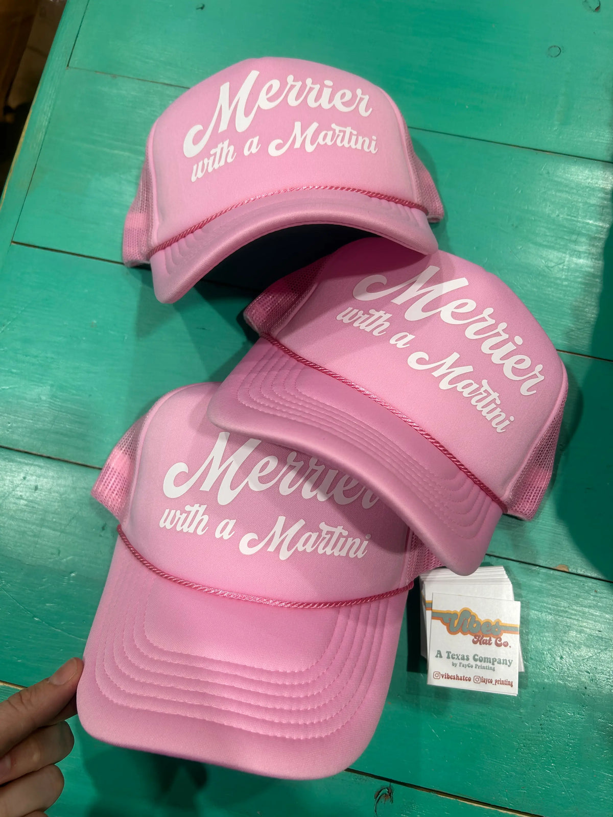 WHITE Merrier with a Martini Trucker - BIG FRENCHIES