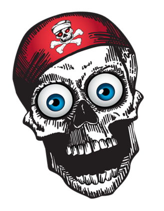 46 Inches Tall Wiggle Skull Nylon Kite