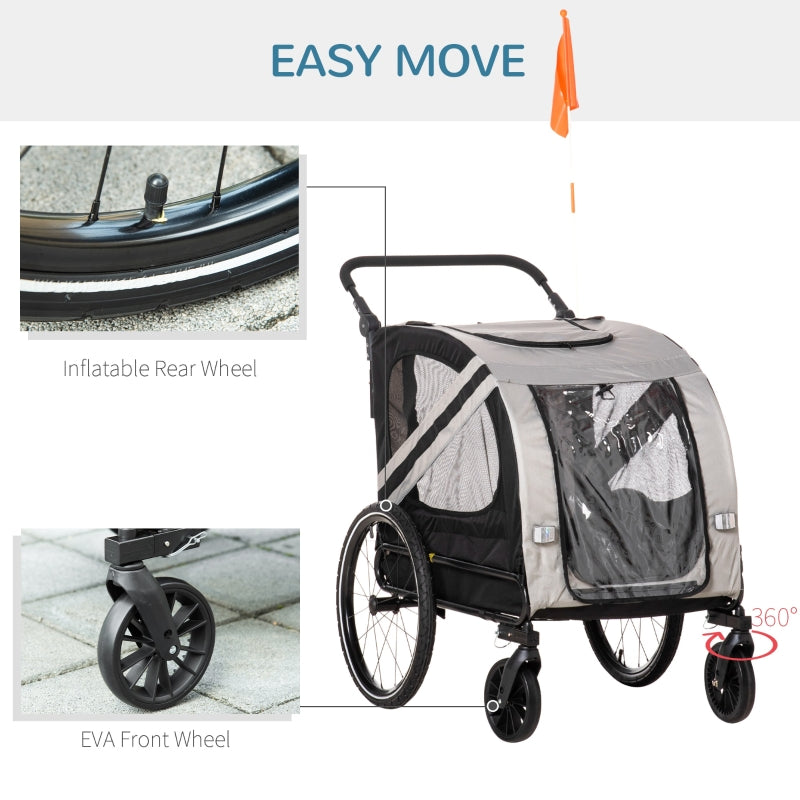 2-In-1 Pet Bike Trailer Stroller - BIG FRENCHIES