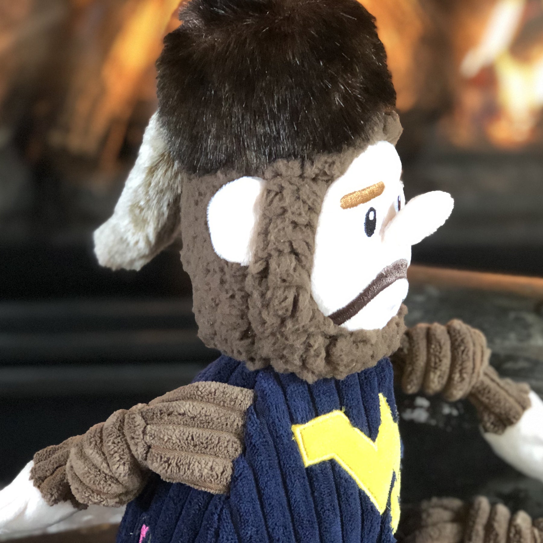 NCAA West Virginia University, Mountaineer Knottie® Plush Dog Toy - BIG FRENCHIES
