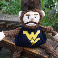 NCAA West Virginia University, Mountaineer Knottie® Plush Dog Toy - BIG FRENCHIES