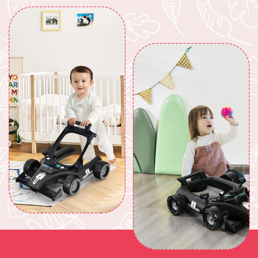Costway 4-in-1 Baby Walker Foldable Activity Push Walker Adjustable Black