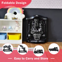 Costway 4-in-1 Baby Walker Foldable Activity Push Walker Adjustable Black