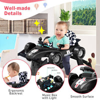 Costway 4-in-1 Baby Walker Foldable Activity Push Walker Adjustable Black