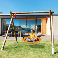 Costway 40" Flying Saucer Tree Swing Indoor Outdoor Play Set Swing for Kids Yellow