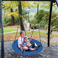 Costway 40" Flying Saucer Tree Swing Indoor Outdoor Play Set Swing for Kids Blue Whale