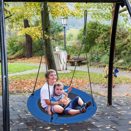 Costway 40" Flying Saucer Tree Swing Indoor Outdoor Play Set Swing for Kids Blue Whale