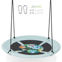 Costway 40" Flying Saucer Tree Swing Indoor Outdoor Play Set Swing for Kids Light Green
