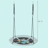 Costway 40" Flying Saucer Tree Swing Indoor Outdoor Play Set Swing for Kids Light Green