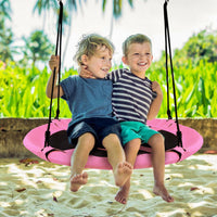 Costway 40" Flying Saucer Tree Swing Indoor Outdoor Play Set Swing for Kids Pink