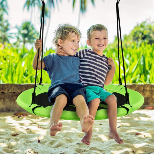 Costway 40" Flying Saucer Tree Swing Indoor Outdoor Play Set Swing for Kids Green