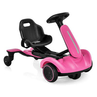 Costway 6V Kids Ride on Drift Car with 360 Spin and 2 Adjustable Heights-Pink