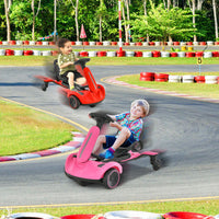 Costway 6V Kids Ride on Drift Car with 360 Spin and 2 Adjustable Heights-Pink