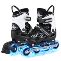 Costway Adjustable Kids' Incline Skates for Boys Girls Ages 5-14-Black
