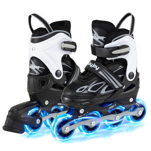Costway Adjustable Kids' Incline Skates for Boys Girls Ages 5-14-Black