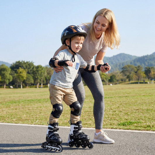 Costway Adjustable Kids' Incline Skates for Boys Girls Ages 5-14-Black