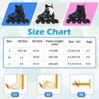 Costway Adjustable Kids' Incline Skates 4 Sizes Adjustable Blade Roller-Purple