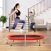 Costway 2-Person Foldable Mini Kids Fitness Rebounder Trampoline-Red
