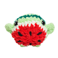 Wanda the Watermelon Whale Crochet Plushie