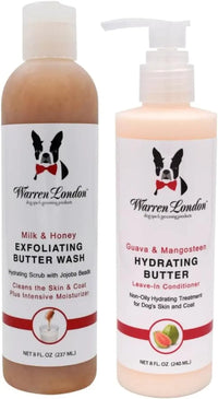 Warren London Butter Combo 8oz – Dog Shampoo & Leave-In Conditioner, Pom & Fig