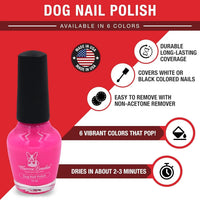 Warren London Dog Nail Polish 6 Pack Bright Colors Long Lasting Coverage