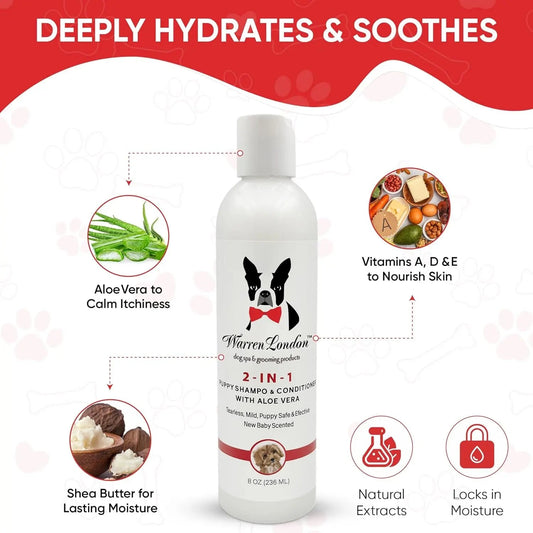 Warren London Puppy Gift Box – Complete Puppy Grooming & Care Set for New Owners