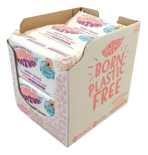 Kinder by Nature 100% Biodegradable Water-Based Baby Wipes - 672 Count (12 packs of 56 wipes) - BIG FRENCHIES