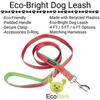 EcoBark Watermelon Dog Leash- Padded Comfort Grip Leash - 4ft, 5ft, and 6ft Leash for Small and Medium Dogs - BIG FRENCHIES